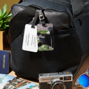 Lente - zwart Beer Bagagelabel