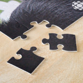 Lente - zwart Beer Legpuzzel (Zijkant)