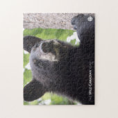 Lente - zwart Beer Legpuzzel (Verticaal)