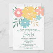 Lentebaby in bloei bloemige babyshower kaart (Voorkant)