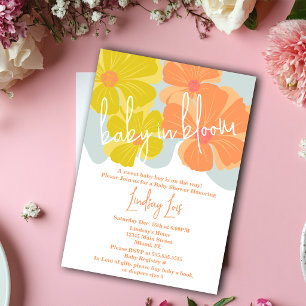 Lentebaby in bloei Cosmo bloemen baby shower Kaart