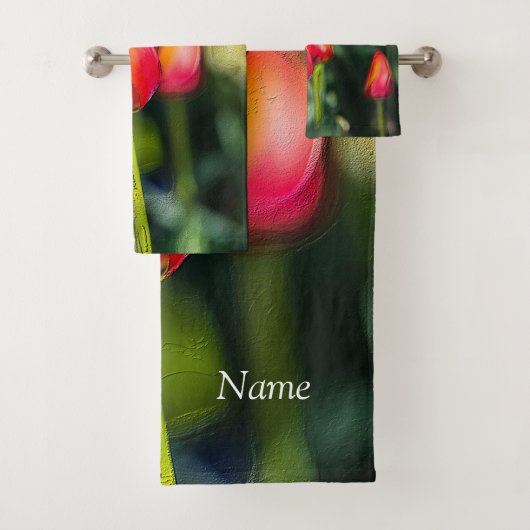 Lentebadkamer Tulpen Set Bad Handdoek (Insitu)