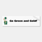 Lenteband Cute Bunny met Trombone Personaliseer Bumpersticker (Voorkant)