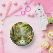 Lentebeek met eenden/bloemen papieren kommen (Feest)