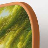 Lentebeek met eenden/bloemen pickleball paddle (Links Detail)