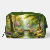 Lentebeek met eenden/bloemen toilettasje (Achterkant)