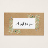 Lentebladeren robuuste kraft cadeaubon visitekaartje (Voorkant)