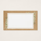 Lentebladeren robuuste kraft cadeaukaart visitekaartje (Achterkant)