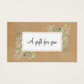 Lentebladeren robuuste kraft cadeaukaart visitekaartje (Voorkant)