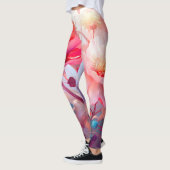 Lentebloeiende Pioenentuin Aquarel Leggings (Links)