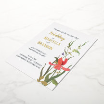 Lentebloeiende Tulp Bloemige Trouwfolie Uitnodigin