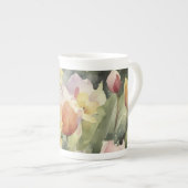 Lentebloeiende tulpen porselein kop (Voorkant rechts)