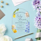 Lentebloem Acryl Baby Shower Uitnodiging (Insitu (Huwelijk))