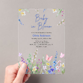 Lentebloem Baby in Bloom Baby Shower Acryl Uitnodigingen