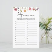 Lentebloem Baby Shower Baby Naam Raden Spel (Staand voorkant)