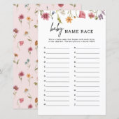 Lentebloem Baby Shower Baby Naam Raden Spel (Voorkant / Achterkant)