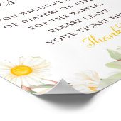 Lentebloem Baby Shower Bord Poster (Hoek)