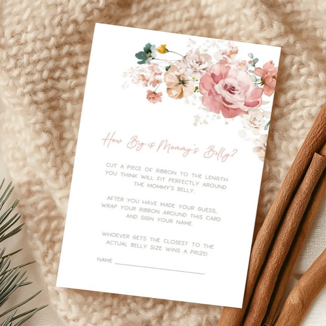 Lentebloem Baby Shower Hoe Groot Is Spel (Wildflower Baby Shower Game)