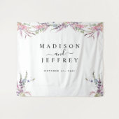 Lentebloem Bloemige Trouw Achtergrond Wandkleed (Voorkant (horizontaal))