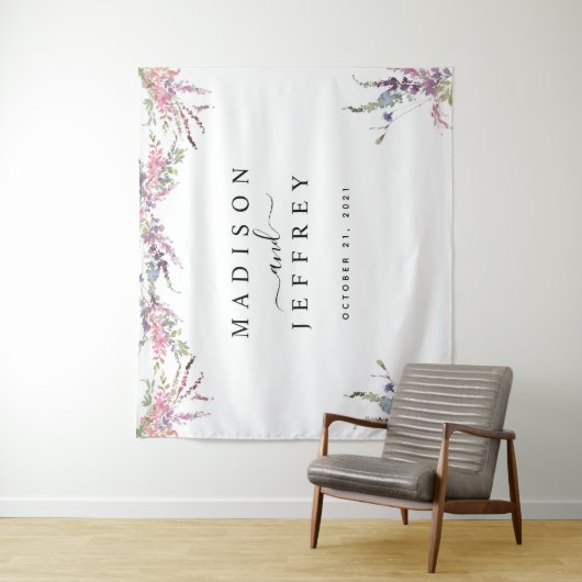 Lentebloem Bloemige Trouw Achtergrond Wandkleed (In situ)