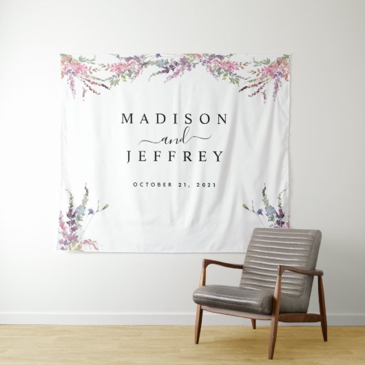 Lentebloem Bloemige Trouw Achtergrond Wandkleed (In Situ (horizontaal))