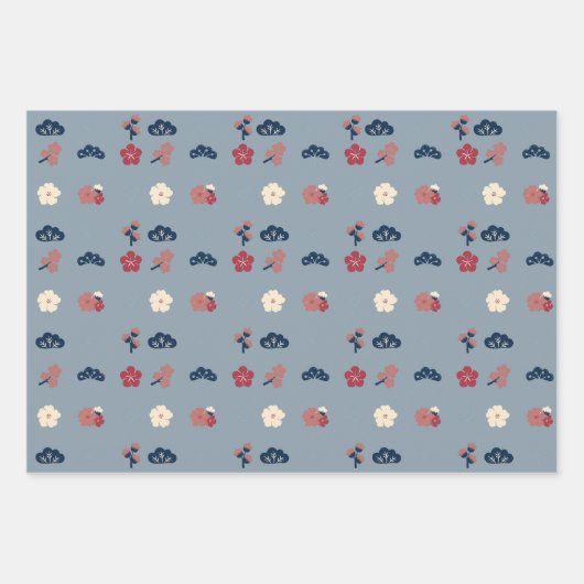 Lentebloem Boho Botanisch  Inpakpapier Vel (Voorkant 3)