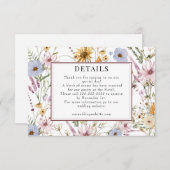 Lentebloem | Boho Chic Bruiloft | Details Informatiekaartje (Voorkant / Achterkant)