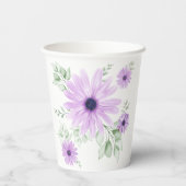 Lentebloem botanische papieren bekers – Kleurrijk (Achterkant)