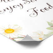 Lentebloem Bruid | Baby Shower Bord Poster (Hoek)