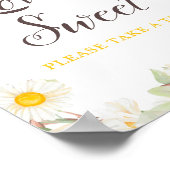 Lentebloem Bruids | Baby Shower Bord Poster (Hoek)