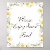 Lentebloem Bruids | Baby Shower Bord Poster (Voorkant)