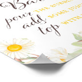 Lentebloem Bruids | Baby Shower Bord Poster (Hoek)