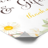 Lentebloem Bruids | Baby Shower Bord Poster (Hoek)