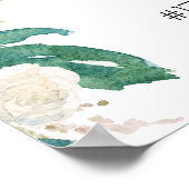 Lentebloem bruidsfeest bord, theepartij bord poster (Hoek)