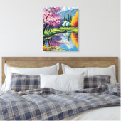 Lentebloem Canvas Afdruk (Insitu (Slaapkamer))