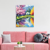Lentebloem Canvas Afdruk (Insitu (Woonkamer))