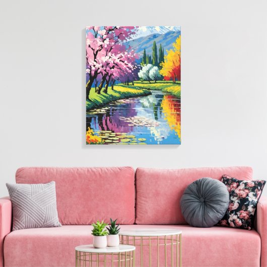 Lentebloem Canvas Afdruk (Insitu (Woonkamer))