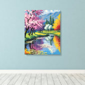Lentebloem Canvas Afdruk (Insitu (Houten vloer))