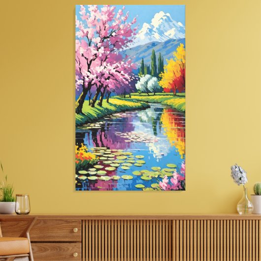 Lentebloem Canvas Afdruk (Insitu (Woonkamer))