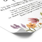 Lentebloem Geboortetijd Capsule Bord Poster (Hoek)