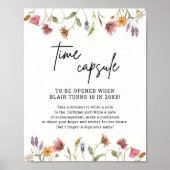 Lentebloem Geboortetijd Capsule Bord Poster (Voorkant)