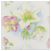 Lentebloem hellebores aquarel stof (Close Up)