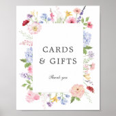 Lentebloem kader kaarten & cadeaus poster (Voorkant)