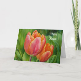 Lentebloem Kunst Paaskaart met Tulp Kaart