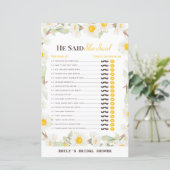 Lentebloem Madeliefje Bruiloft Feest Spel GEDRUKT (Staand voorkant)