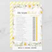 Lentebloem Madeliefje Bruiloft Feest Spel GEDRUKT (Voorkant / Achterkant)