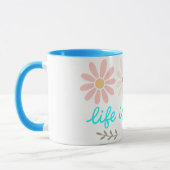 Lentebloem mok, Boho pastel bloem koffiekop, L Mok (Links)