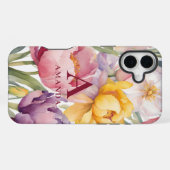 Lentebloem Monogram iPhone Hoesje (Achterkant horizontaal)