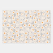 Lentebloem Narcis | Blauw en Grijs Inpakpapier Vel (Voorkant)