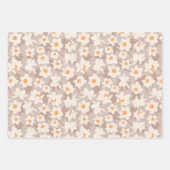 Lentebloem Narcis | Bruin en Paars Inpakpapier Vel (Voorkant)